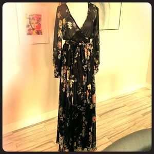 Flowy gorgeous sheer & sexy HMS Maxi Dress - NWOT